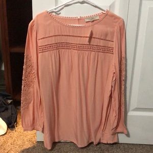 Loft Pink Pattern Long Sleeve